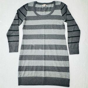 Banana Republic Sweater Dress. Gray and black stripes. Size M.